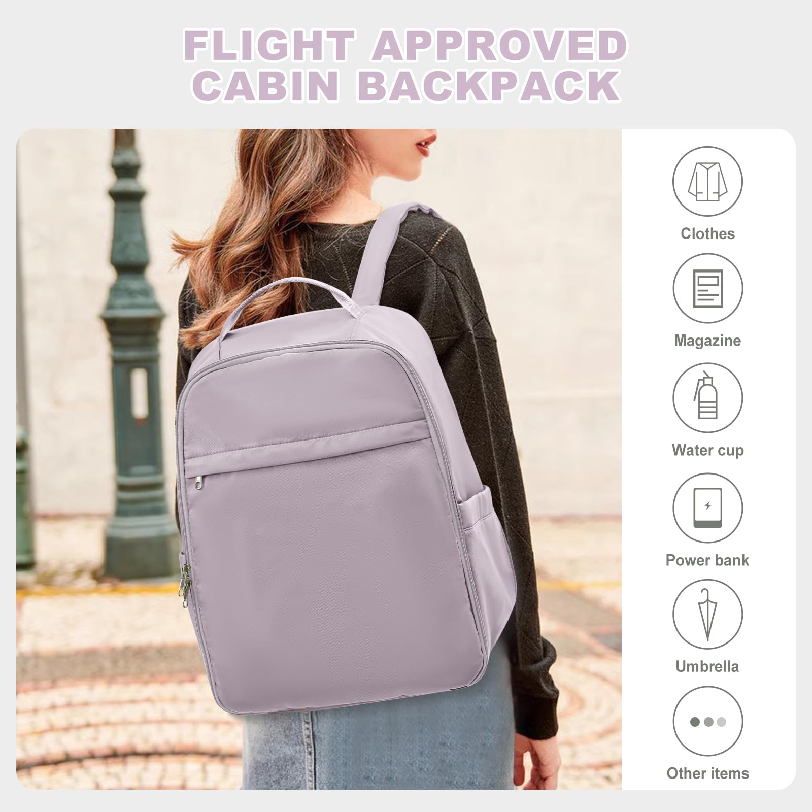 SZLX Borse da Viaggio 45x36x20 Zaino Easyjet Donna Zaino Ryanair 40x20x25 Bagaglio a Mano Zaino impermeabile uomo trekking, Borsa da Viaggio Cabina aereo Zaino per Laptop con Porta di ricarica USB