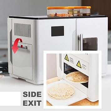 Fully Automatic Roti Chapati Maker - You Eliminate The Need To Roll The Dough,Countertop Electric Wrap Making Equipment - Max Production Is 15-20 Pcs/1 Time,For Wheat/Whole Wheat Wrap