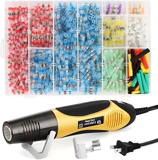 765PCS Solder Seal Wire Connectors with 450W Mini Heat Gun, Solder Connectors with Heat Shrink Solderstick Waterproof Electrical Wire Connectors Kit for Marine Automotive (26-6 Gauge)