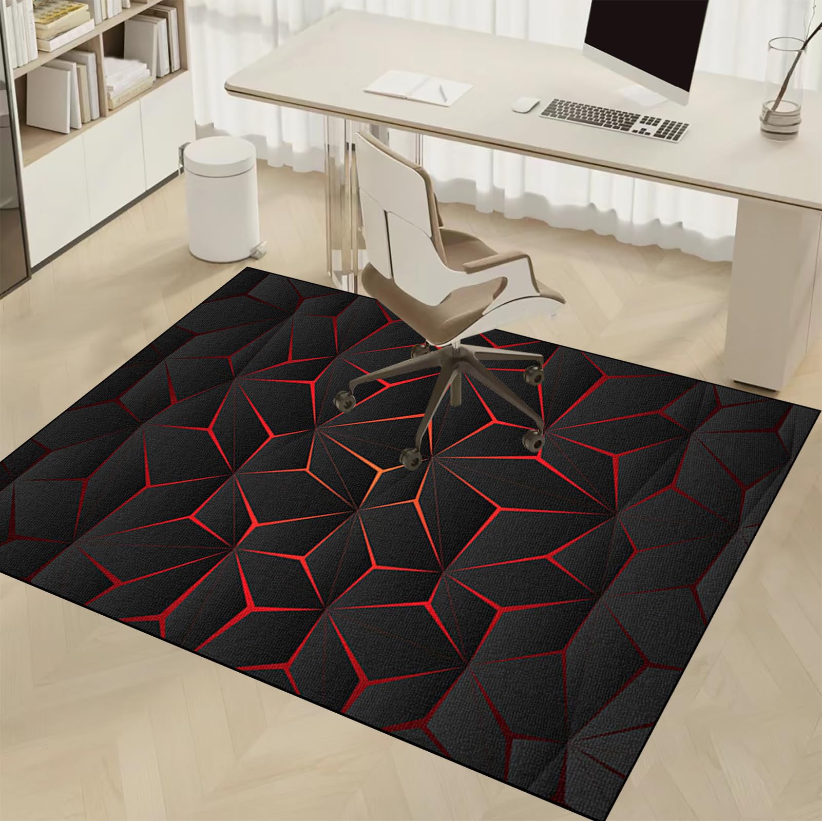 Mata ochronna na podłogę do gier, antypoślizgowa mata pod krzesłem biurowym, 120 x 130 cm, mata na krzesła do gier lub biura, chroni podłogę, parkiet, do gier i pracy