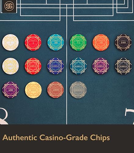 Miniatura 2 de SLOWPLAY Nash - Fichas de póquer de cerámica a granel, fichas de póquer de cerámica de grado casino para Texas Hold'em, fichas profesionales,