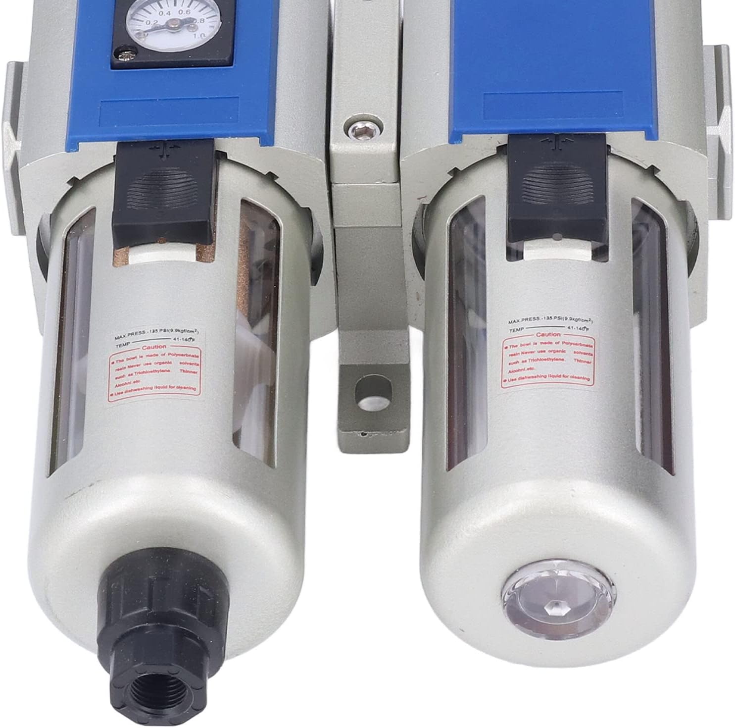 FTVOGUE Compressed Air Filter Regulator Lubricator Combo, Compressed Air Filter Regulator Lubricator Combo, Compressed Air Combination Filters Regulators and (GFC400-10)