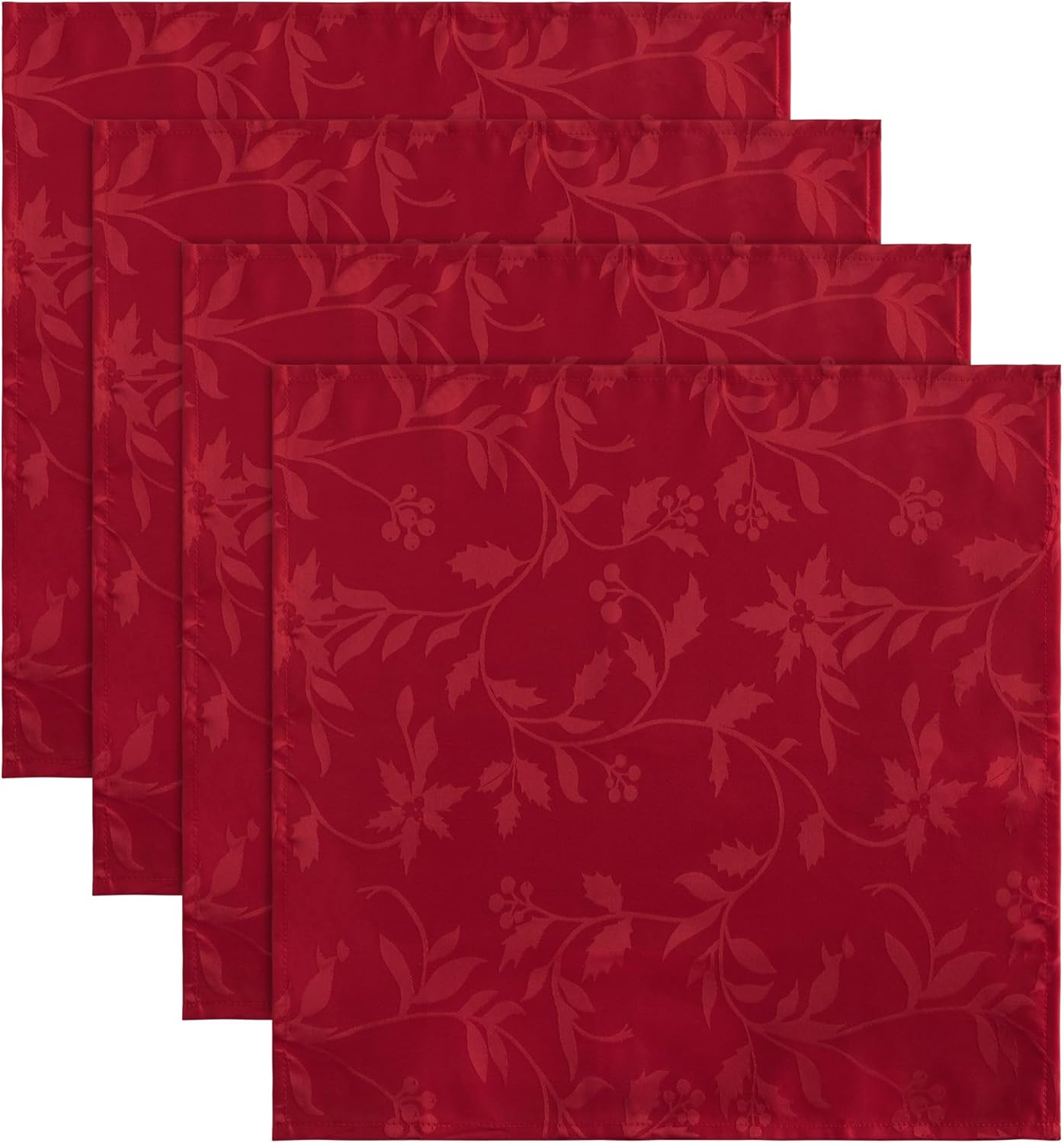 joybest 4 Pack Christmas Cloth Napkins 20 x 20 Inches Elegance Christmas Jacquard