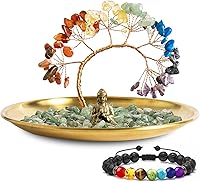 Vista 1 de 7 Chakra Crystal Tree, Buddha Statues, Yoga Meditation Decoration,Money Tree for Wealth and Luck, Statues for Home Decor,Living Room, Office Decor