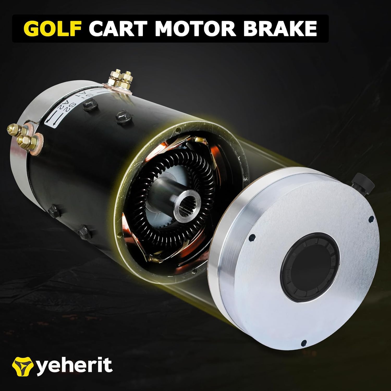 610065 Golf Cart Motor Brake Compatible with 2008-UP EZGO RXV 48V Electric Golf Carts, High Performance Motor Brake Replace#605867
