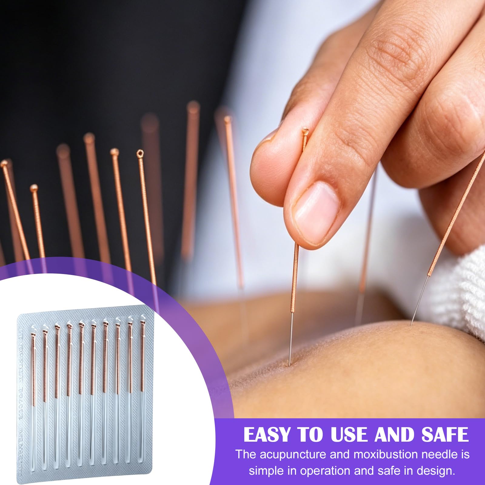 500 Stück Professionelle Akupunkturnadeln, Kupfergriff, Sterile Akupunkturnadeln, 0.30 * 40mm Hochwertige Akupunktur Nadeln, Akupunkturstift Chinesische Massage, Für Therapieanwendungen