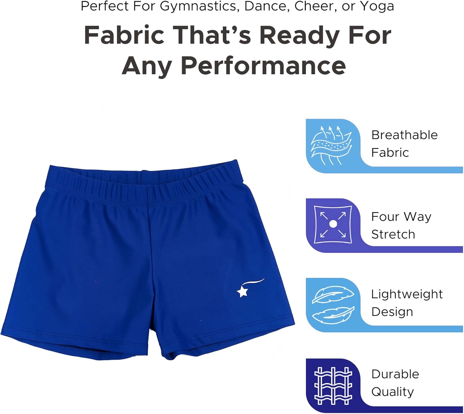 Destira Women's Gymnastic Compression Athletic Sport Short - Gymnastics, Practices, Dance, Cheer