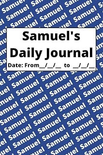 Independently published Personalized Daily Journal - Samuel: Blue cover