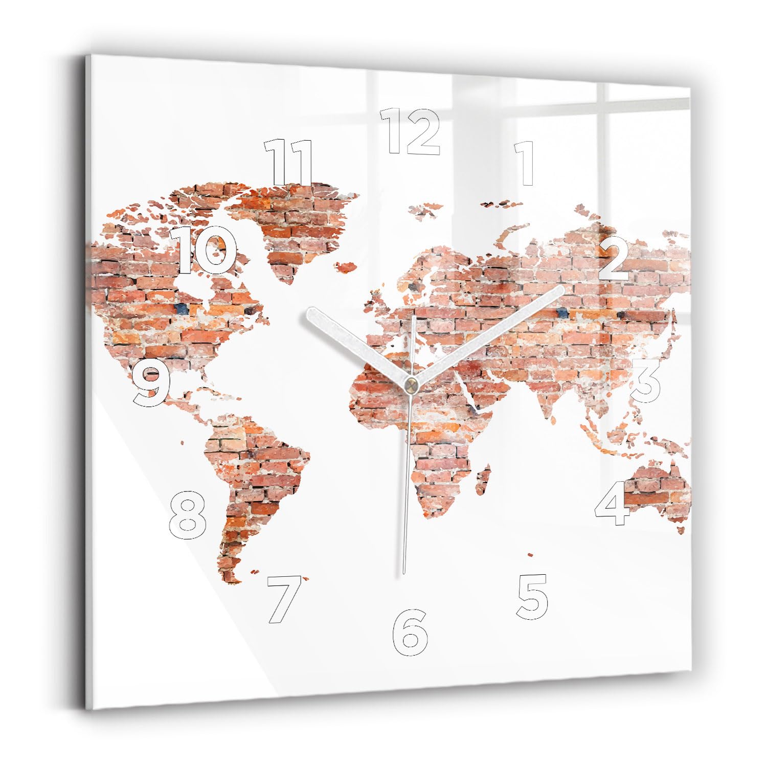 Horloge numérique silencieuse Wallfluent 30x30 cm au mécanisme de qualité supérieure