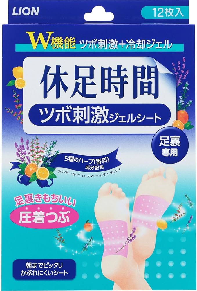 Amazon.co.jp: 休足時間 ツボ刺激ジェルシート 12枚 : ビューティー