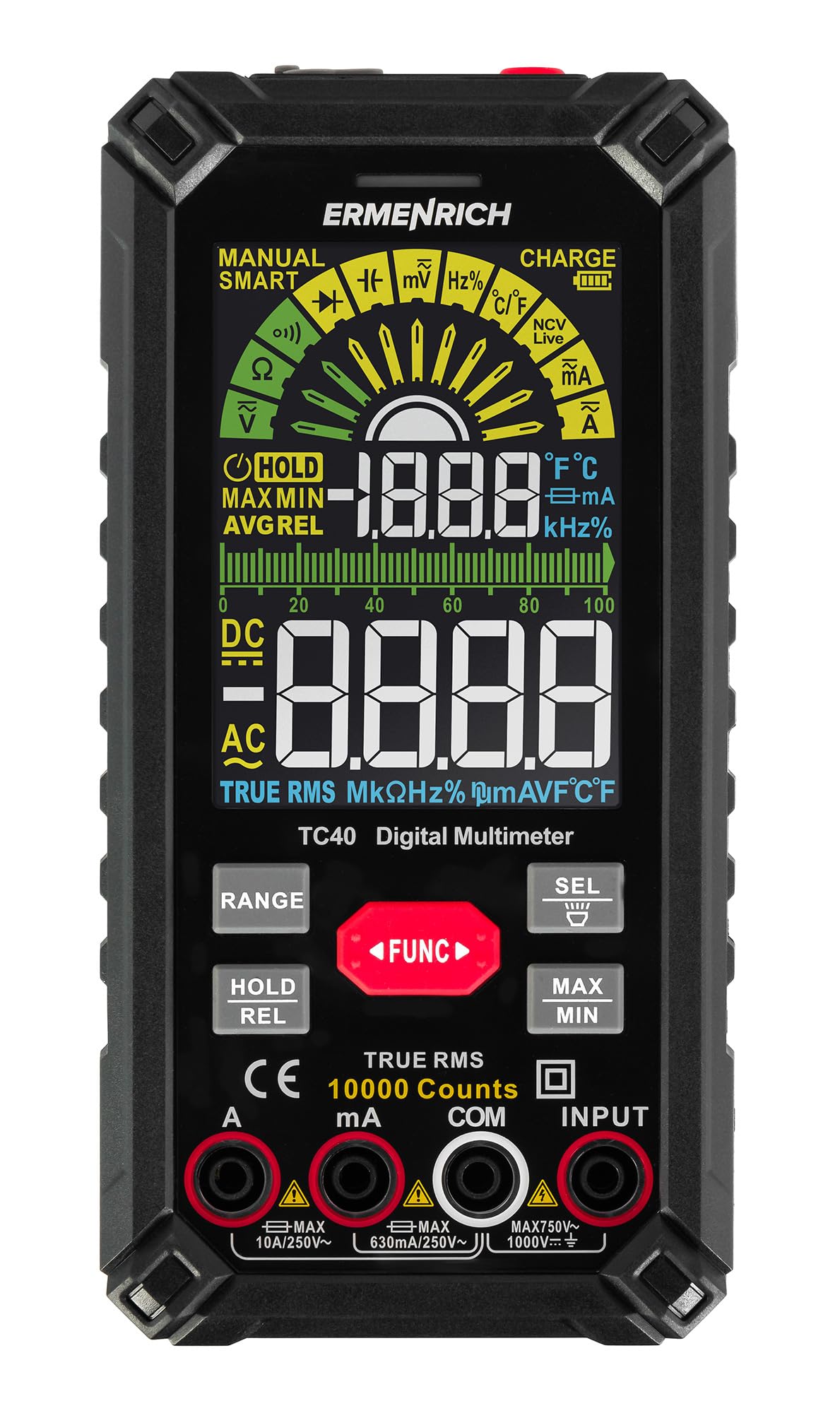 Zing TC40 Multimetr Cyfrowy Tester Ładowalny Smart TRMS