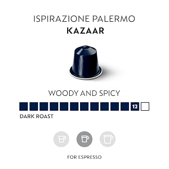 Nespresso Original, Palermo Kazaar, Dark Roast, 50-Count Espresso Pods | Capsules Coffee Pack of 1