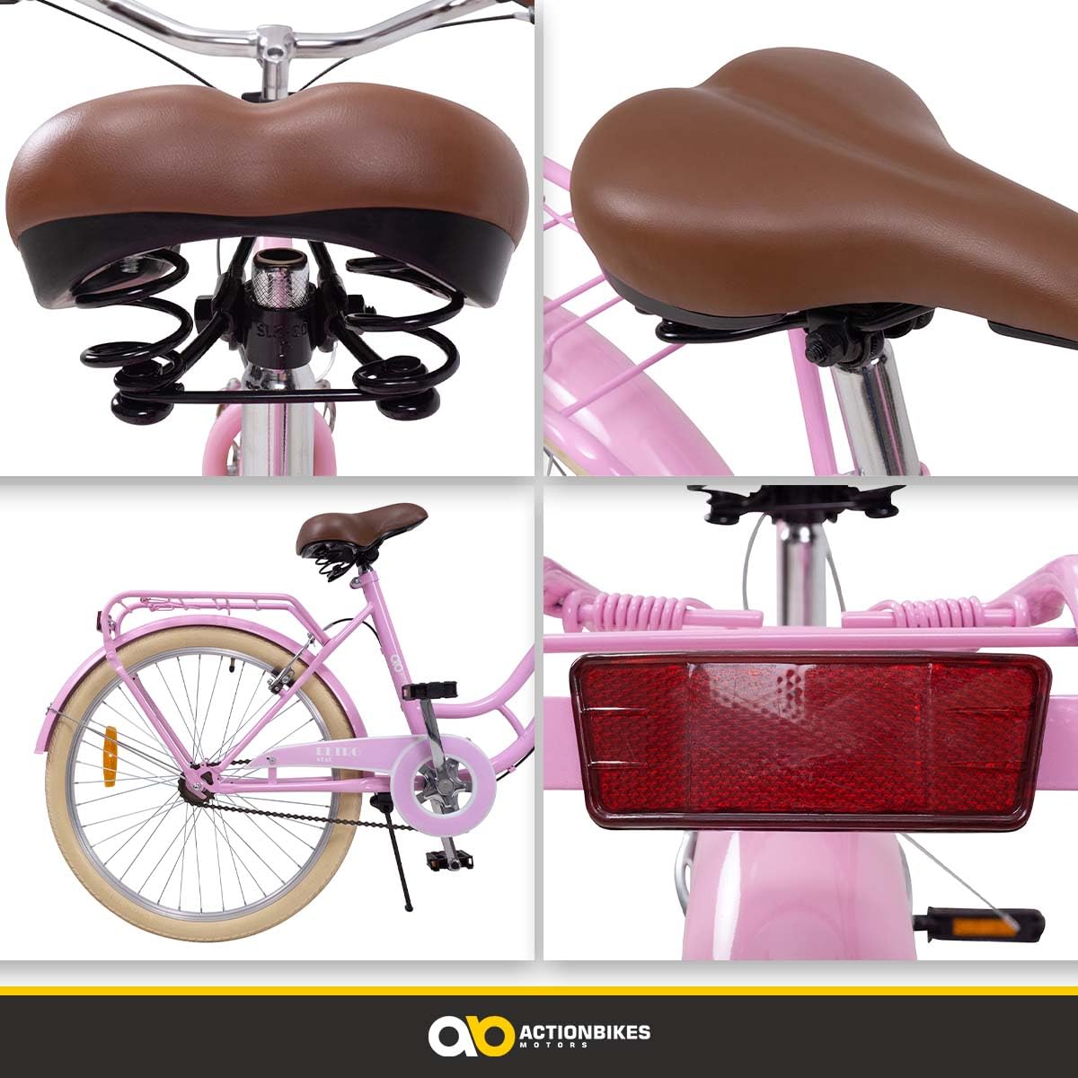 Actionbikes Kinderfahrrad Retrostar | 20 24 Zoll - V-Brake Bremsen - Fahrrad für Kinder von 6-12 Jahren - Schutzblech v. / h - Kinder Fahrrad für Mädchen & Jungen - Fahrräder - Bicycle - Kinderrad