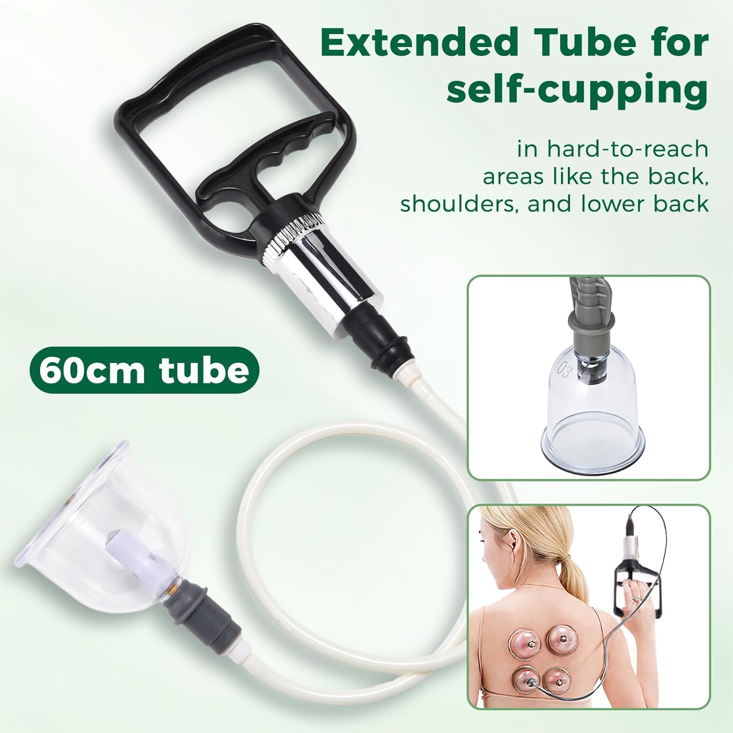 Cupping Therapy Set, 20 Cups, Chinese Cupping for Back Pain Relief, Manual Back Massager Suck Cellulite Suction Device