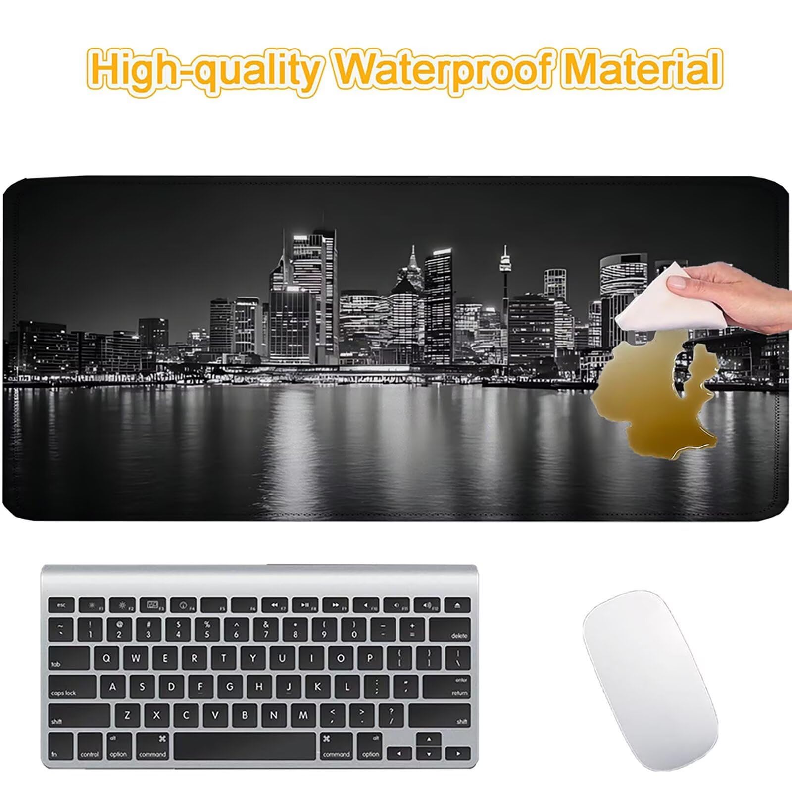 Tappetino Mouse 900x450mm | Superficie Ultra-Liscia, grigio 0-z368