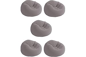 Intex Inflatable Beanless Bag Chair - Gray, 5-Pack