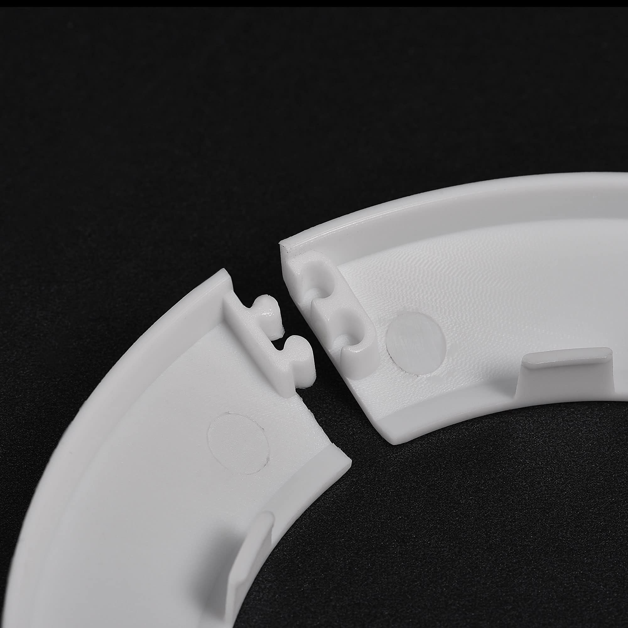 TOP-VIGOR 10pcs 33mm Pipe Cover Decoration, Click-in PP Plastic Escutcheon Pipe Collar for Water Pipe Drain Line - Image 4