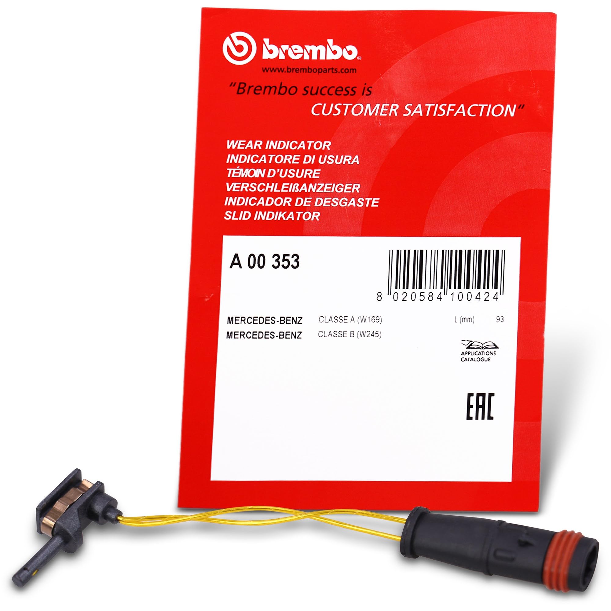 Brake Pad Wear Indicator Sensor fits MERCEDES C43 AMG Front or Rear 2.0 3.0 New