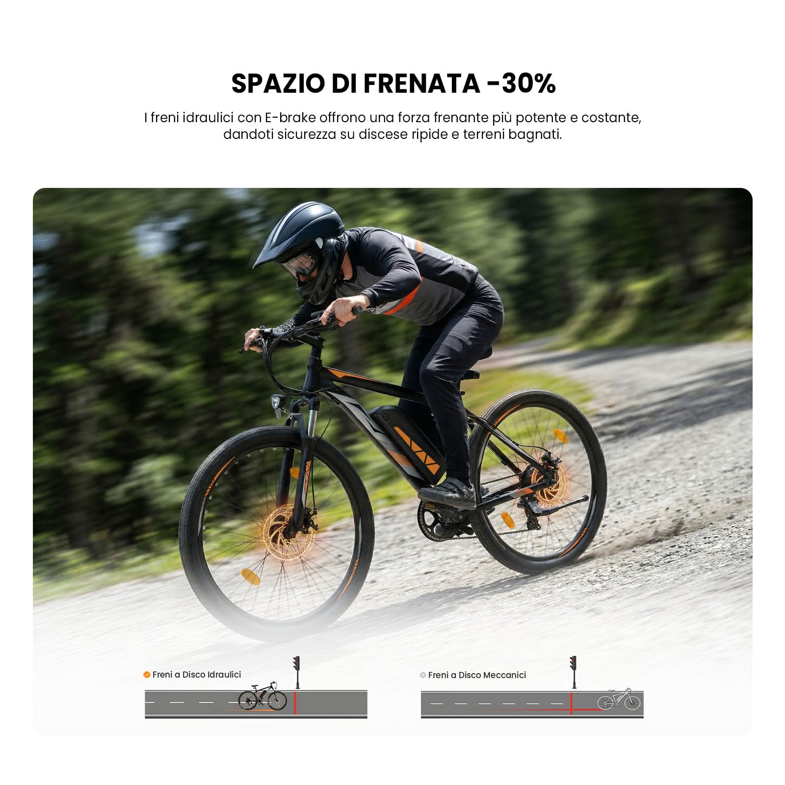 Touroll Bicicletta Elettrica U2/U3 Pro, Mountain Bike Elettrica con Pneumatici da 29'', Autonomia di 150km, Freno a Disco Idraulico + E-Brake, Sospensione Totale, Adatta a Qualsiasi Terreno