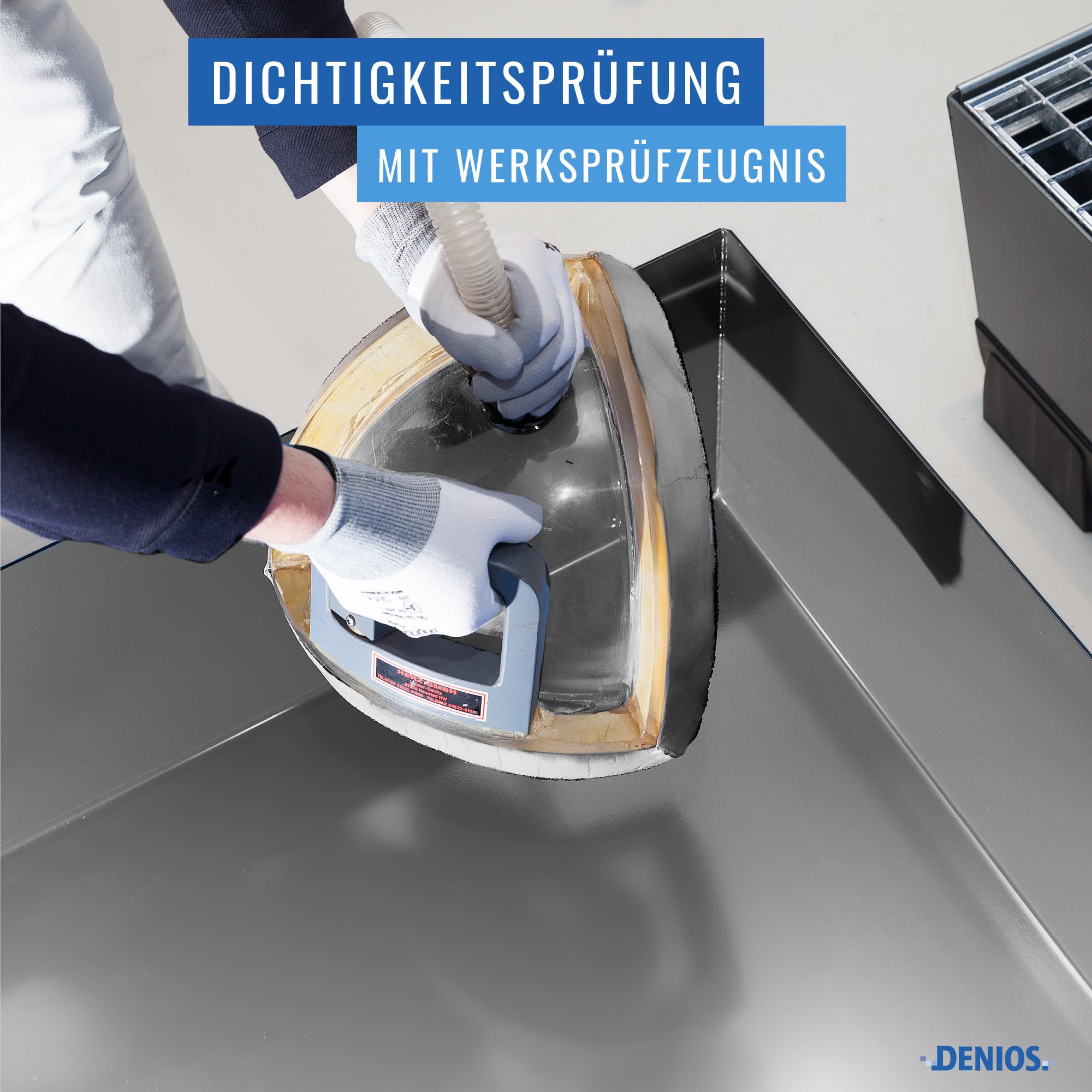 Auffangwanne pro-line aus Stahl für 1 Fass, lackiert, unterfahrbar, m. Gitterrost, 885x815x485
