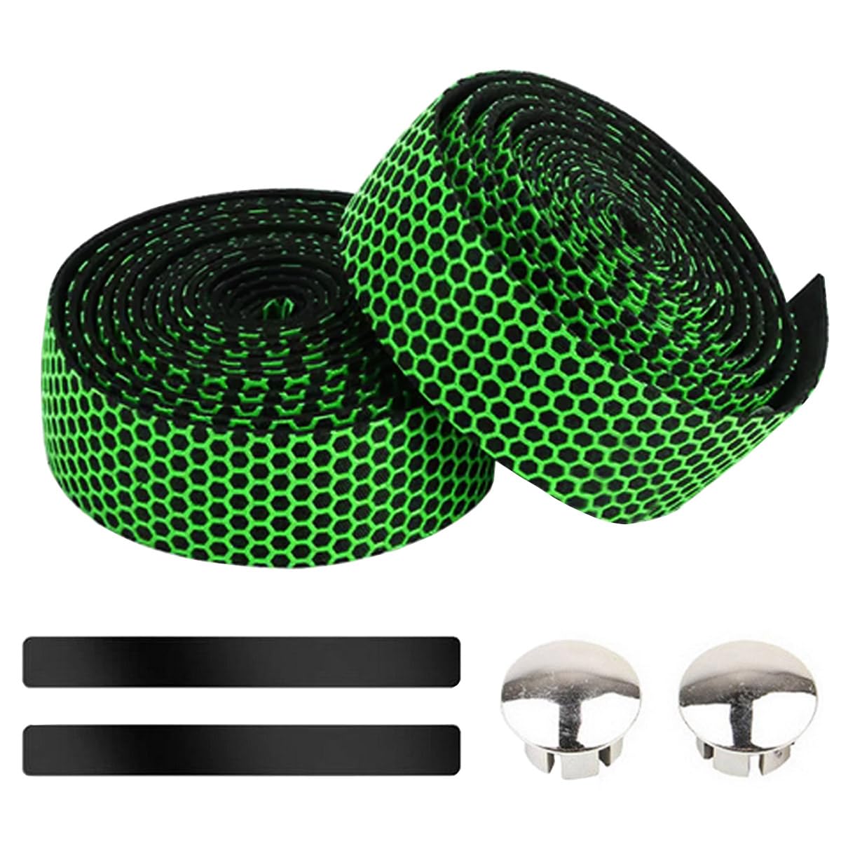 MOCNT Bicycle Handlebar Tape PU EVA Road Bike Handlebar Grip Tape Breathable Cycling Bike Handlebar Wrap Tapes Comfortable Non Slip Shock Absorbent Handlebar Tape Green