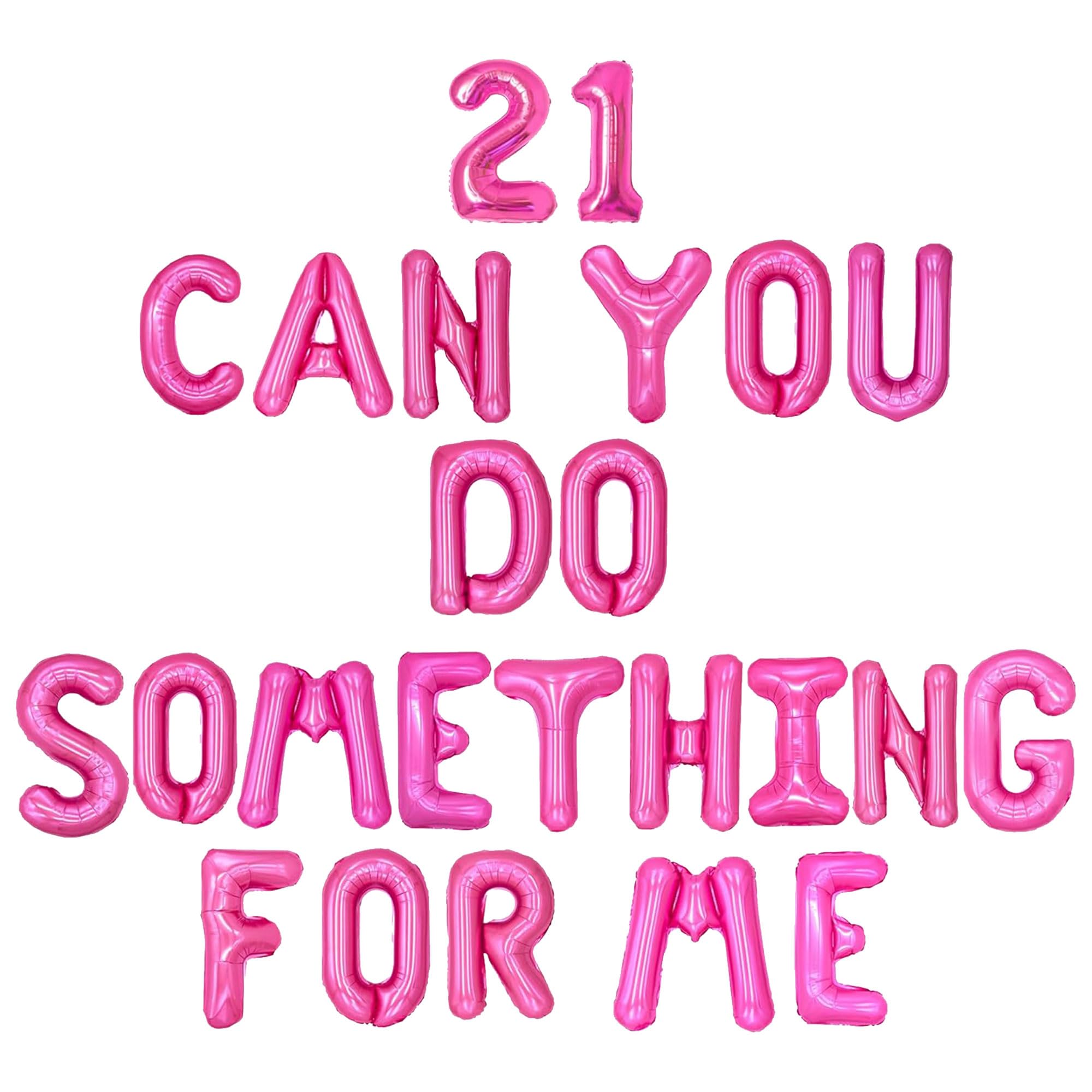 Hot Pink 21 Can You Do Something for Me Banner Balloons Black 21st Birthday Banner for 21st Birthday Party Decorations 21 Birthday Party Supplies