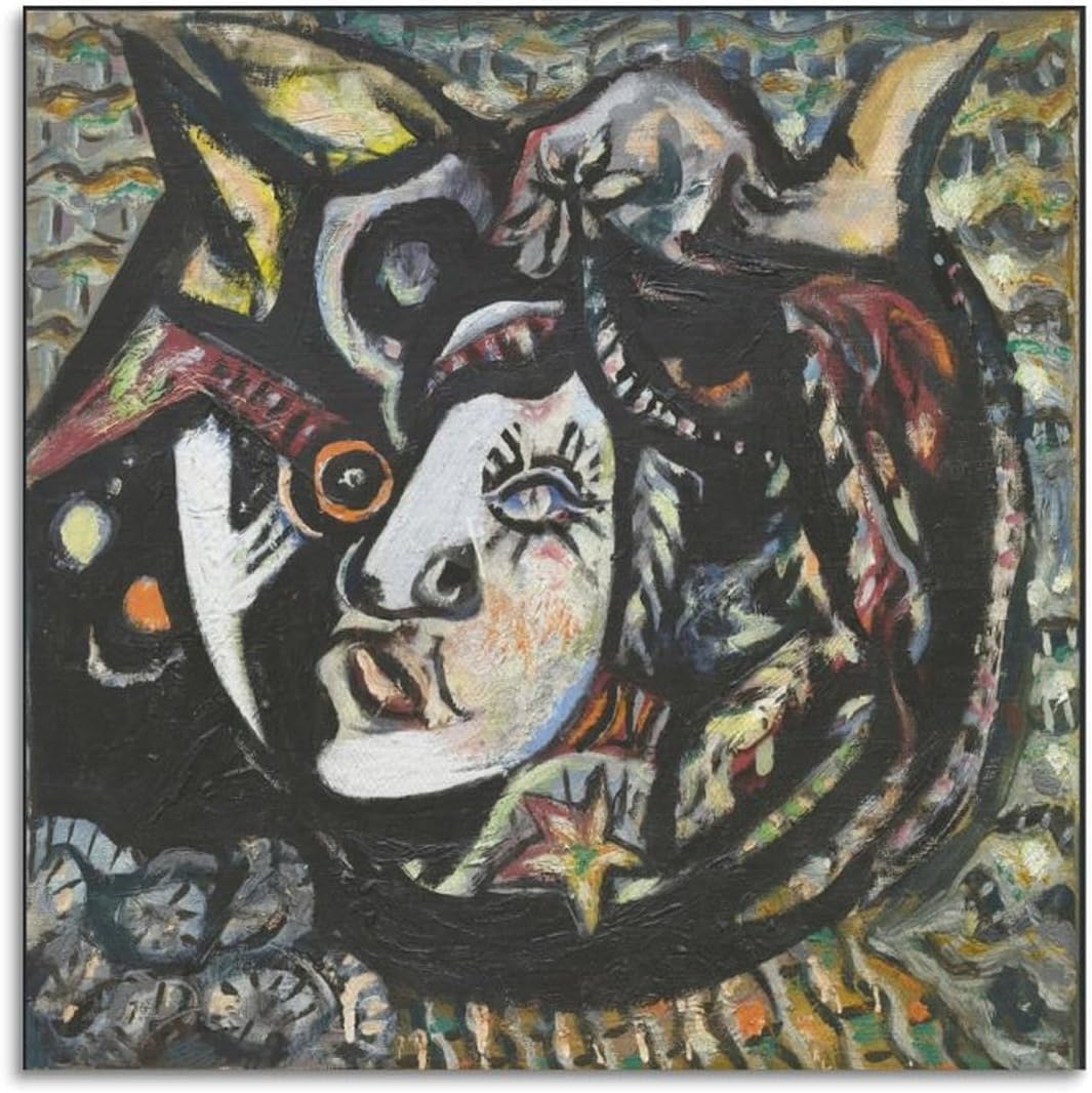 ZZYGGN GMGSW Famous Jackson Pollock Poster Mask Canvas Painting Abstract Wall Art Picture Jackson Pollock Prints for Living Room Decor 40x40cmx1 Frameless