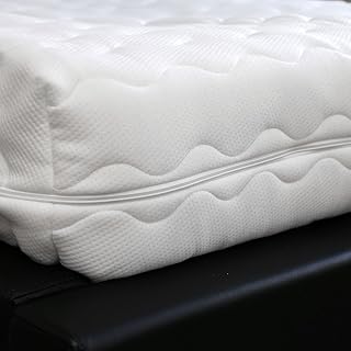 G BETTWARENSHOP – Ersatz Matratzenbezug – waschbarer Matratzenschoner mit Reißverschluss – Allergiker geeignet – Doppeltuch Bezug versteppt 90x200 cm, 18 cm Kernhöhe