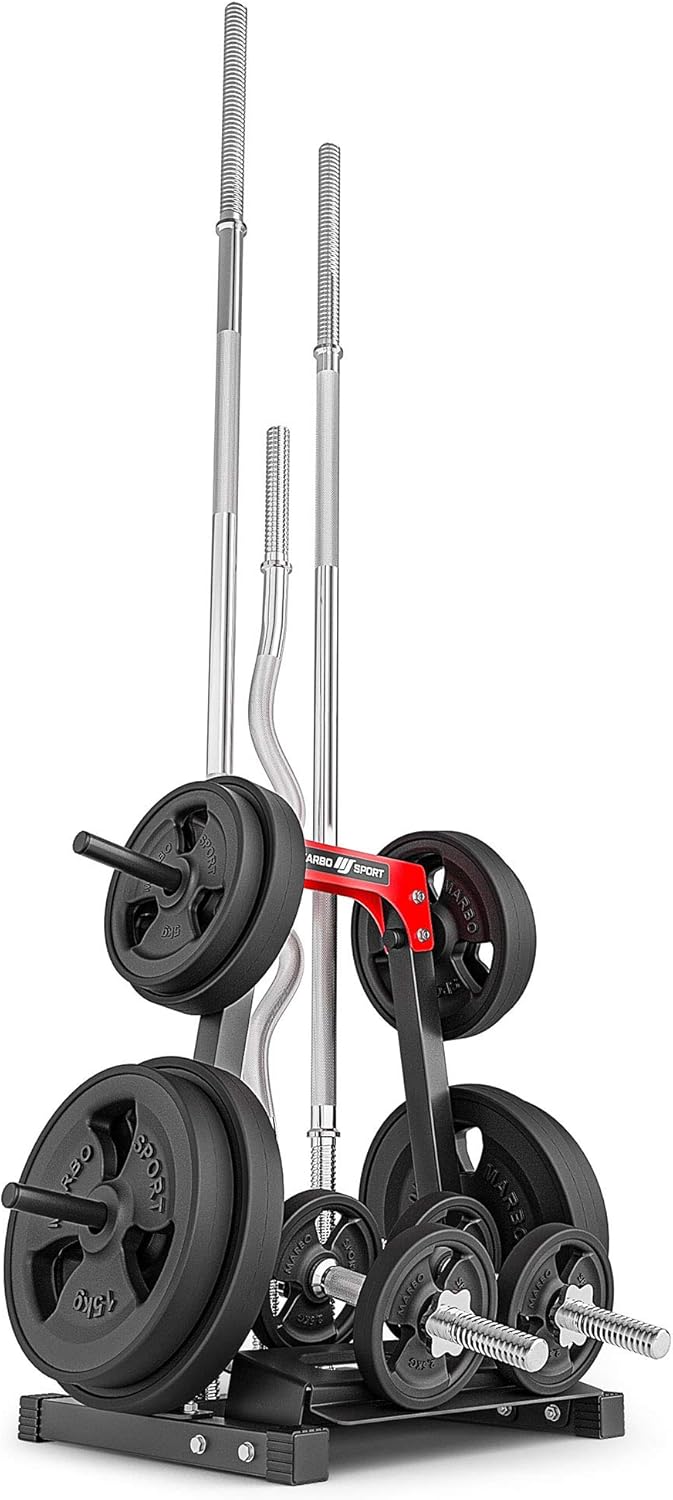 BESPORTBLE Adjustable Dumbbells Set Barbell Weight Set 66LBS-Solid Dumbbell Weights with Long Connecting Rod and Non-Slip Handle Easy-Adjusting Nut Durable Dumbbells Set for Men and Women
