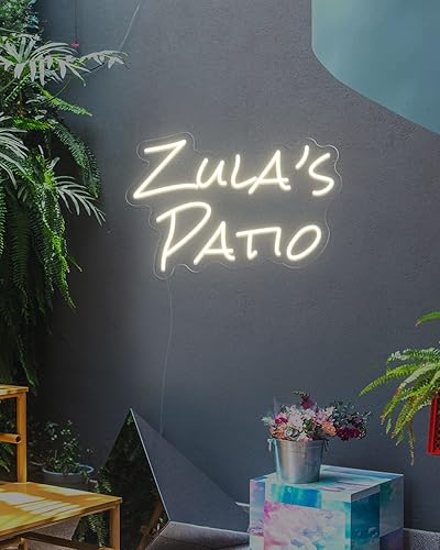 Letrero de neón personalizado para exteriores, impermeable, personalizado, para patio, funciona con pilas, letrero LED de neón mejorado para