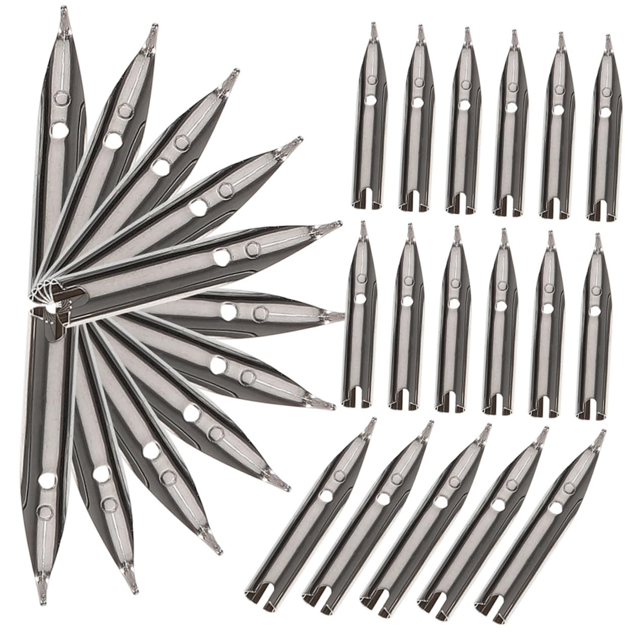 DOITOOL 15Pcs Fountain Pen Nibs Replacement Calligraphy Nibs for Smooth Writing Compatible with Standard Pens for Students and Artists