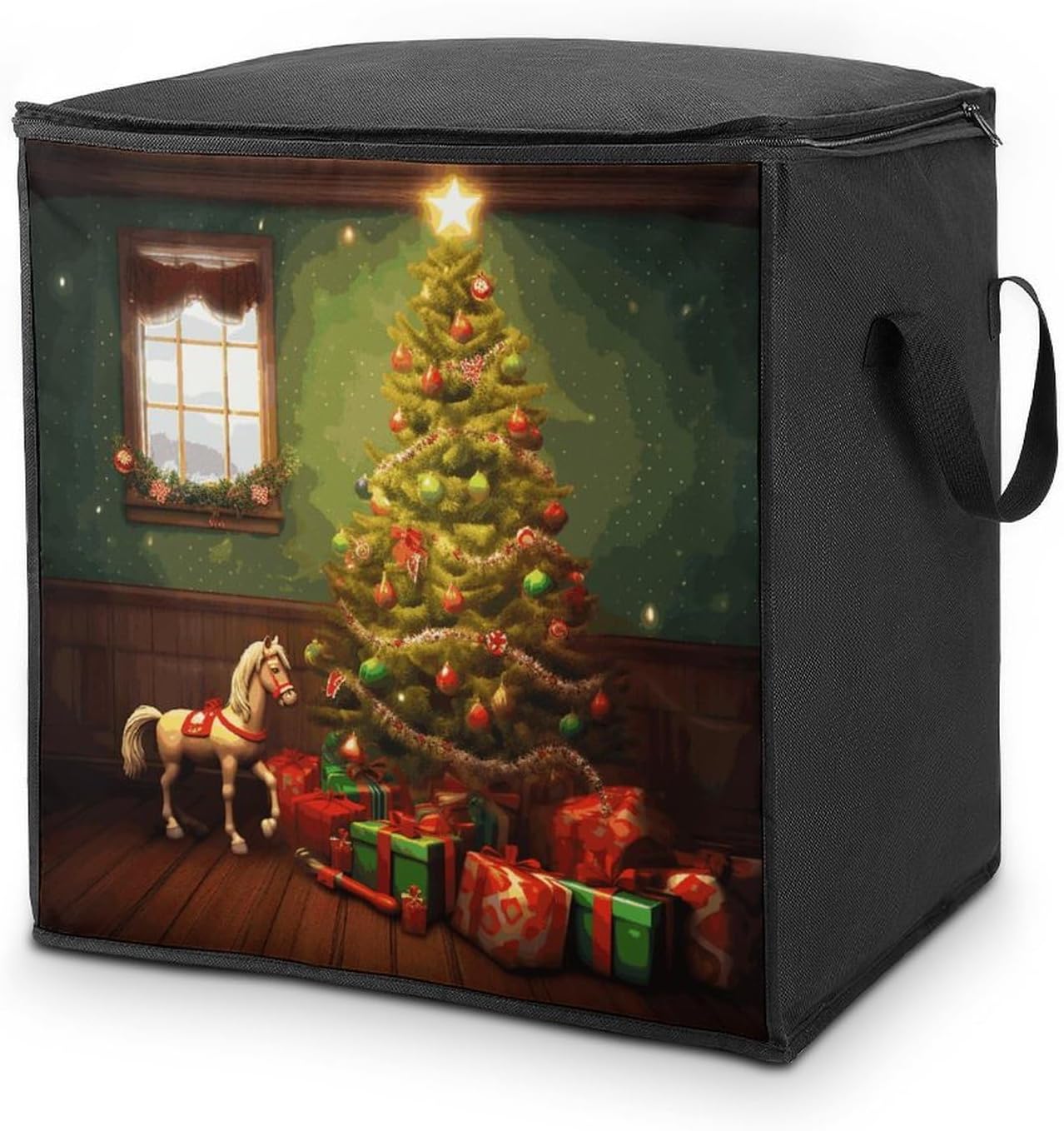 Christmas Tree Storage Bags Moving Bags Storage Bins | Comforter Storage Bag Reinforced Handles & Zippers Foldable Closet Organizers and Storage for Blanket Pillow Clothes