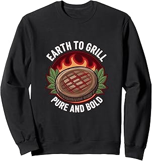 Vegan Barbecue Grilled Portobello Mushroom Cap Pitmaster BBQ Sweatshirt
