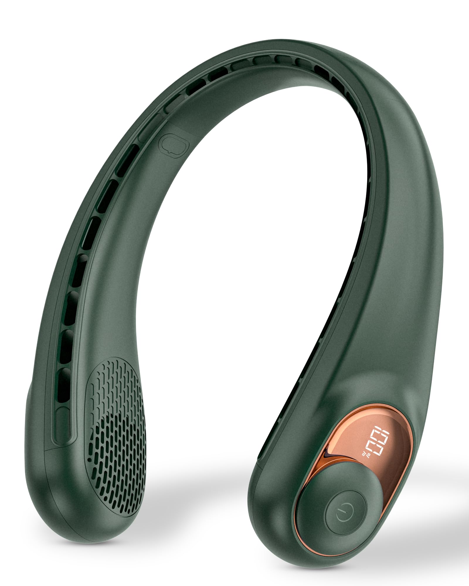 Neck Fan, Personal Fan with LED Display, USB-C Rechargeable, 5200mAh-Battery, 3-Speed Adjustment & Whisper-Quiet Operation, Perfect for Home, Travel, Sports