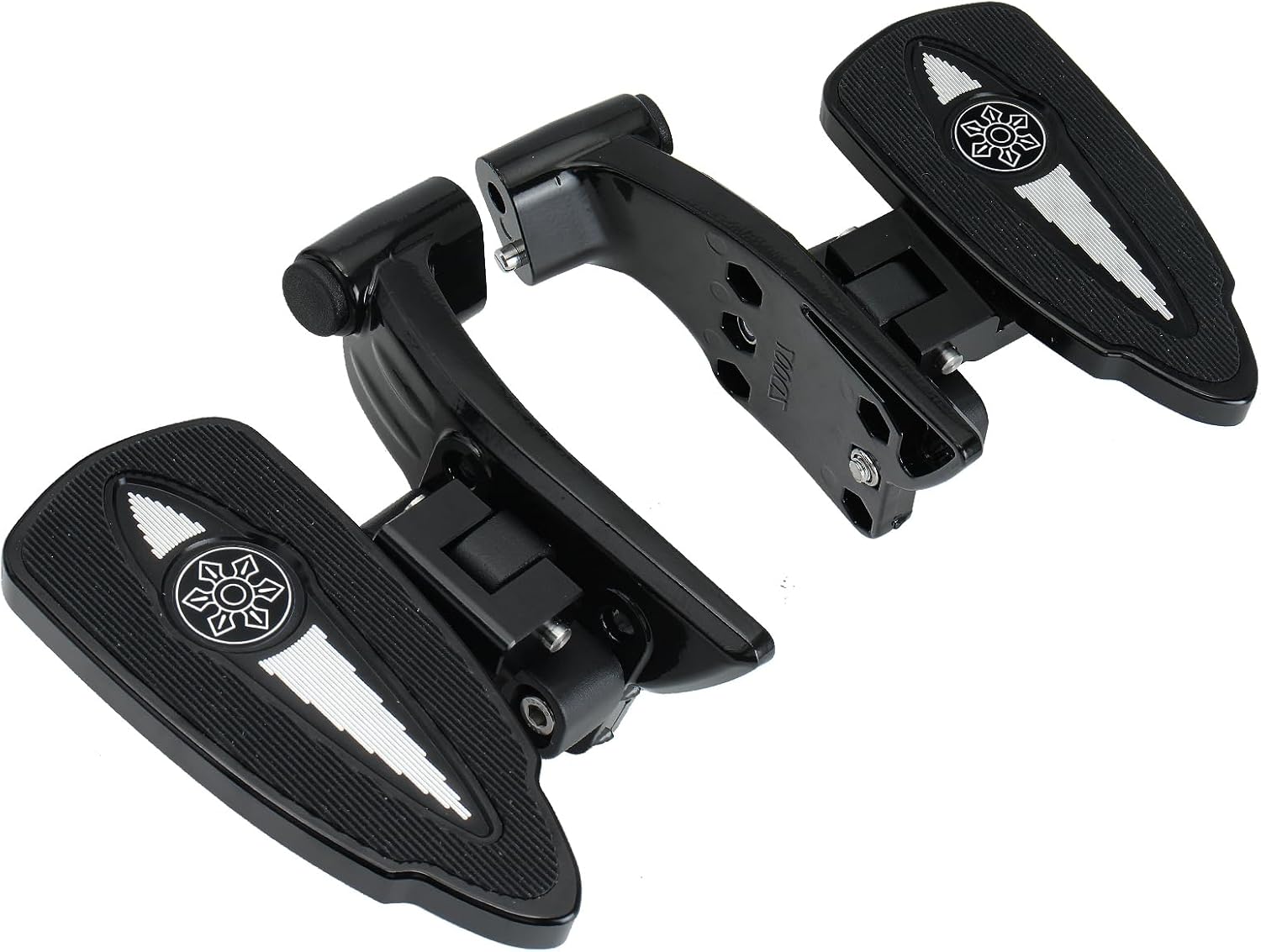 Motorcycle Passenger Floorboards Compatible with Indian Roadmaster Chieftain Chief Challenger Pursuit Springfield Vintage 2014-2024(Rear-Black)