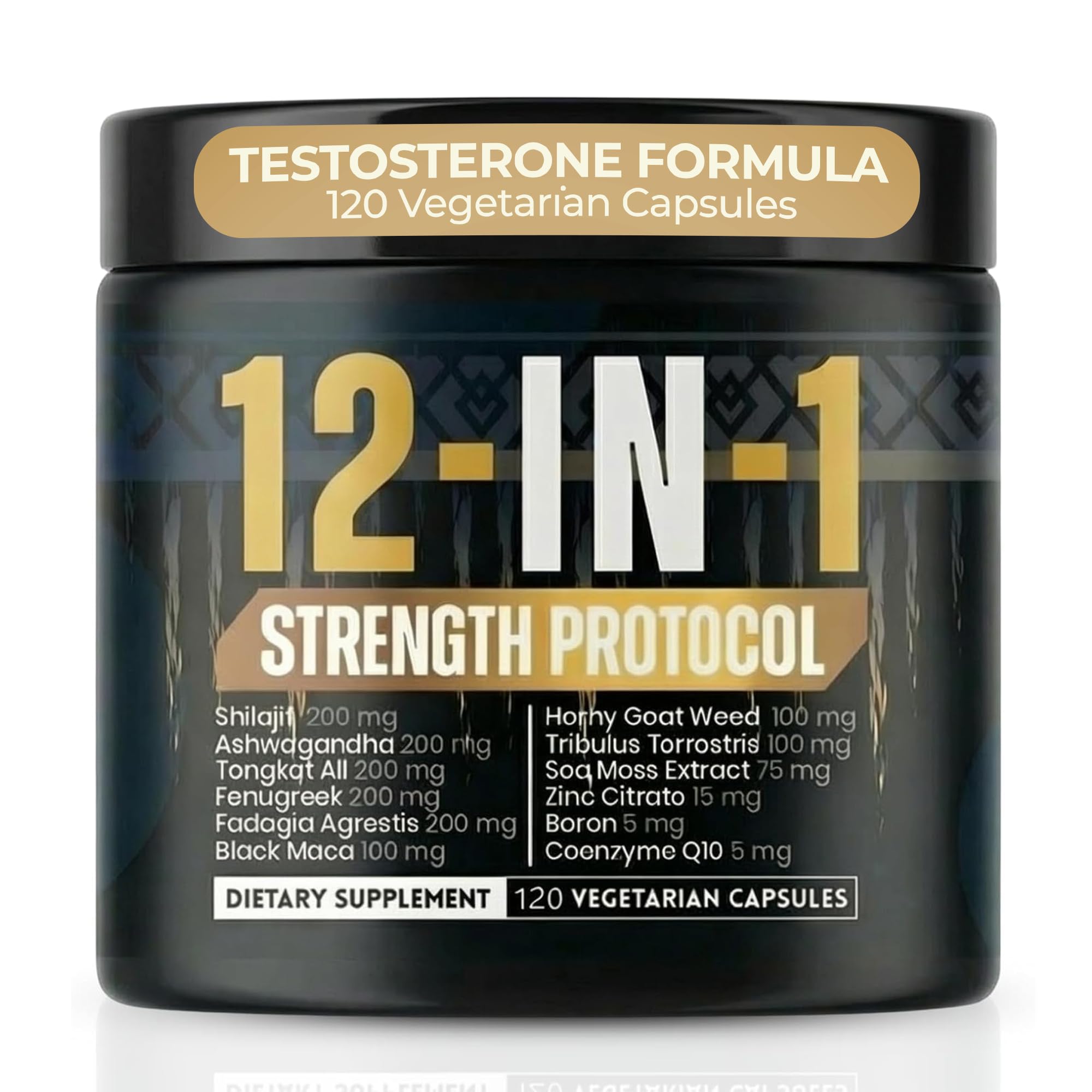 BODY C.E.O. EXECUTIVE OF SUPPLEMENTS Suplemento para homens 12 em 1 com 1.400 mg, 120 cápsulas vegetais