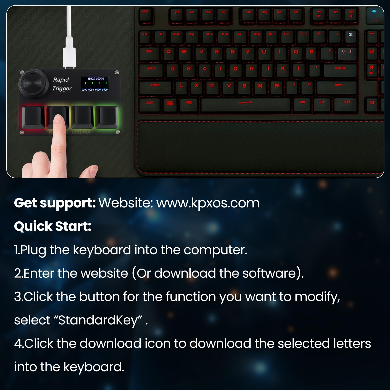 Amazon.com: mydcjxktxdywd KPXOS OSU4X Gaming Keyoard Rapid Trigger