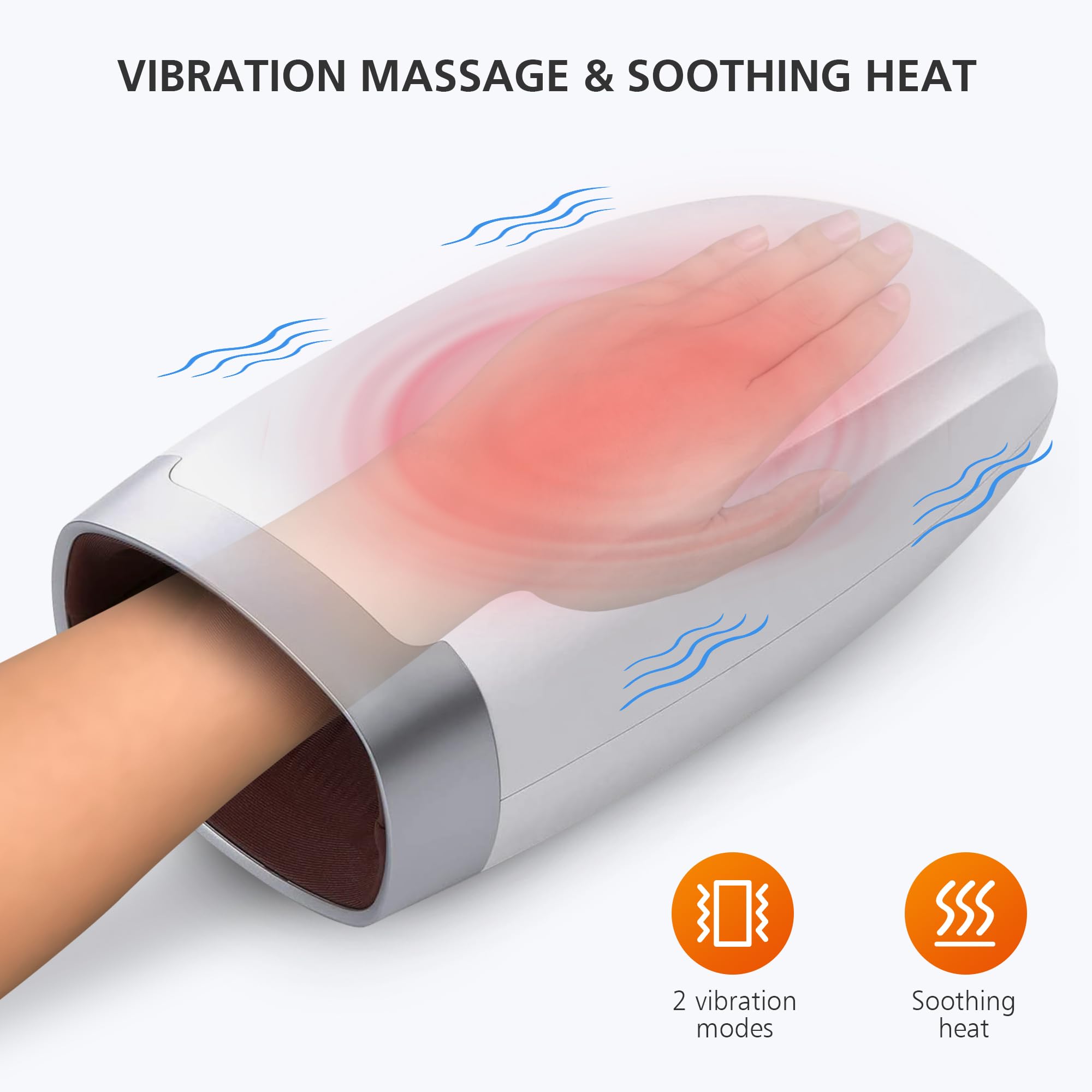 Snailax Hand Massager with Heat and Compression, Vibration, Cordless Hand Massager for Arthristis, Carpal Tunnel, Gifts for Women, Men, Mom(): Sl-488