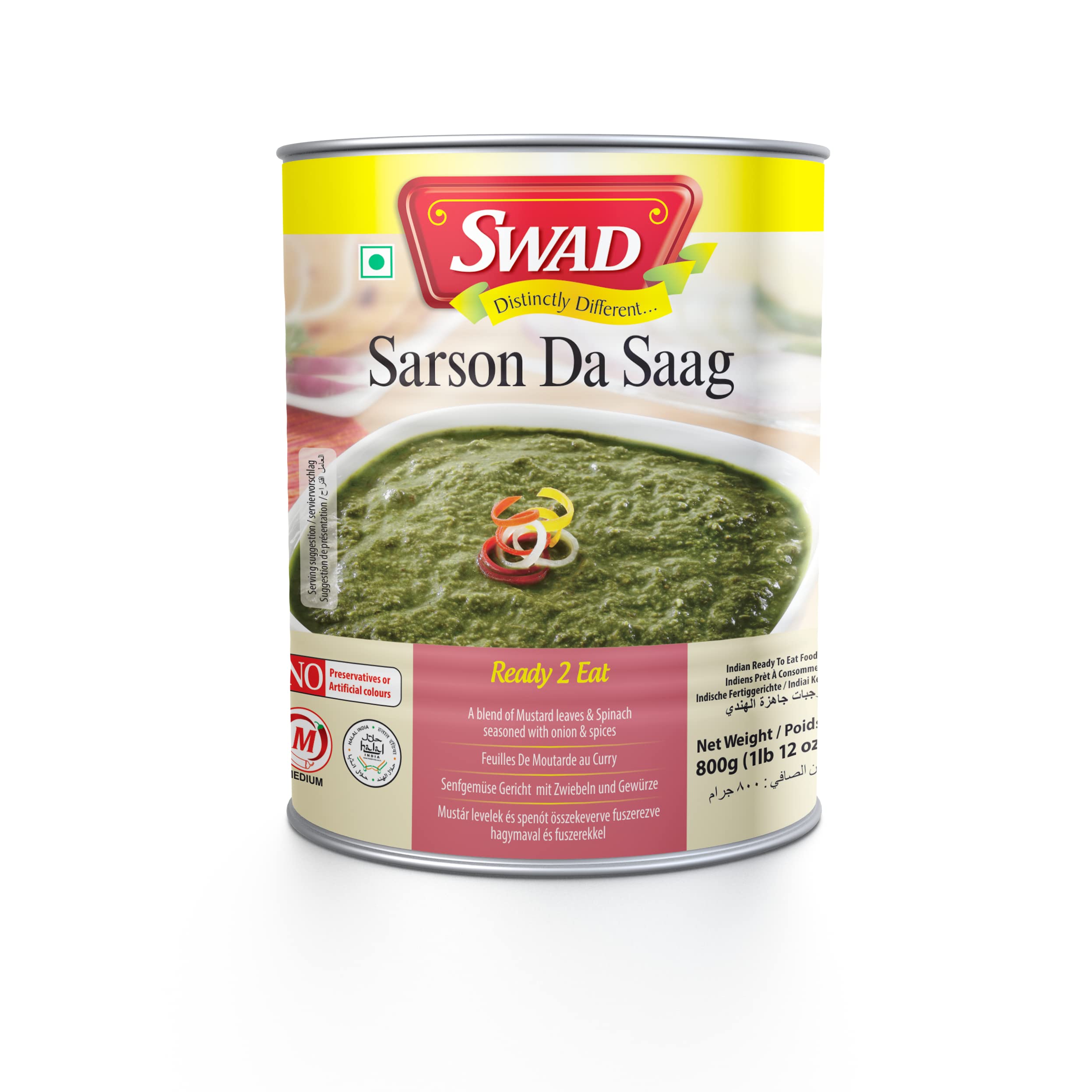 Swad Delicious Sarson Da Saag/Ready to Eat Instant Mix Vegetarian Sarson Ka Saag with No Added Preservative and Colours - 800 Gm (Pack of 1) (B0BRCWDVV9) Amazon Price History, Amazon Price Tracker