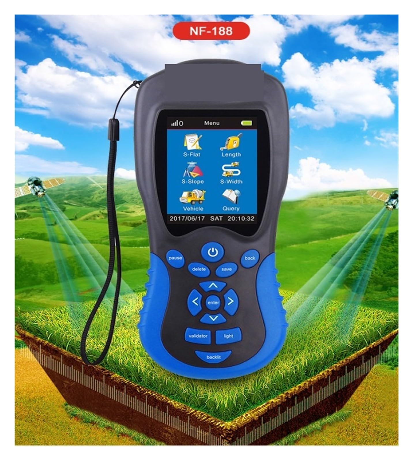 Metr powierzchni ziemi NF-188 GPS Miernik powierzchni Urządzenie do pomiaru powierzchni dla narzędzia do mapowania gruntów rolnych Miernik powierzchni Narzędzia sieciowe Sprzęt Pomiar odległości, powi