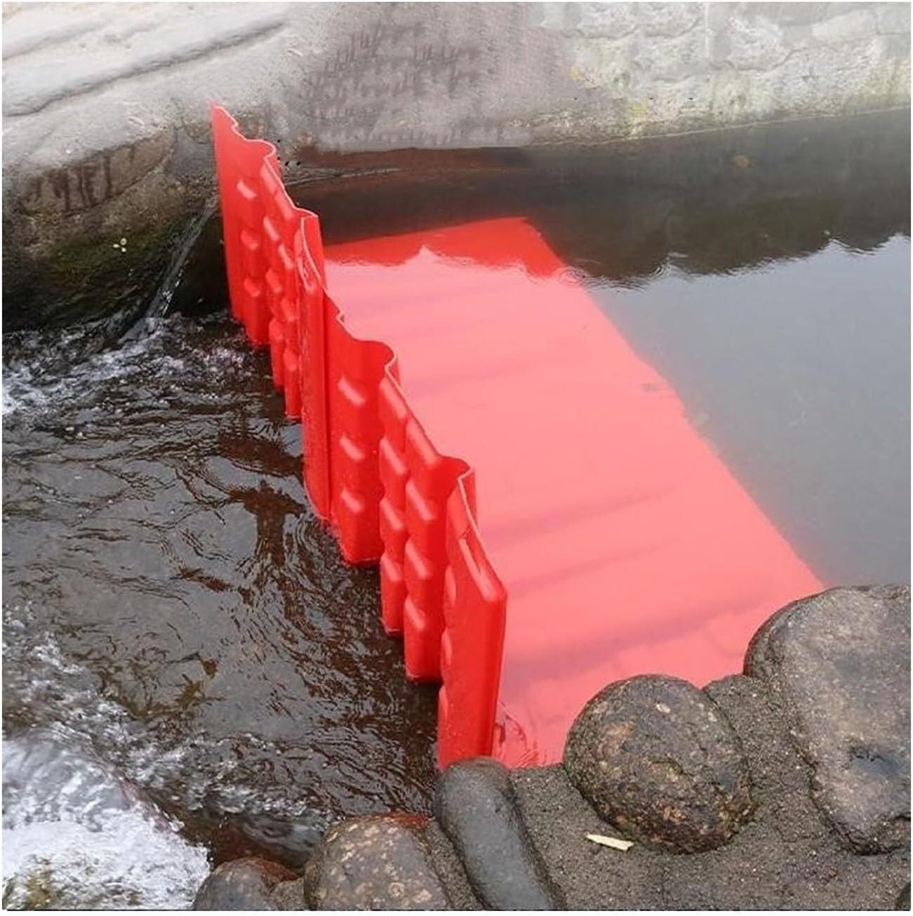 Lot de 2 déflecteurs d'eau en plastique pour entrées et sorties de métro, mur d'urgence en forme de L, prévention efficace de l'eau