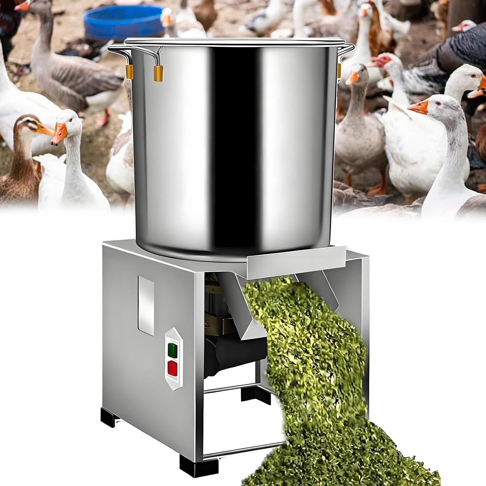 GZGHRZQS Poultry Feed Processing Chopper | Small Household Poultry Feed Processor | Stainless Steel Breeding Crusher 3500 rpm | For Chopping Vegetables, Grains Peanut Of Chickens, Ducks, And Pigs