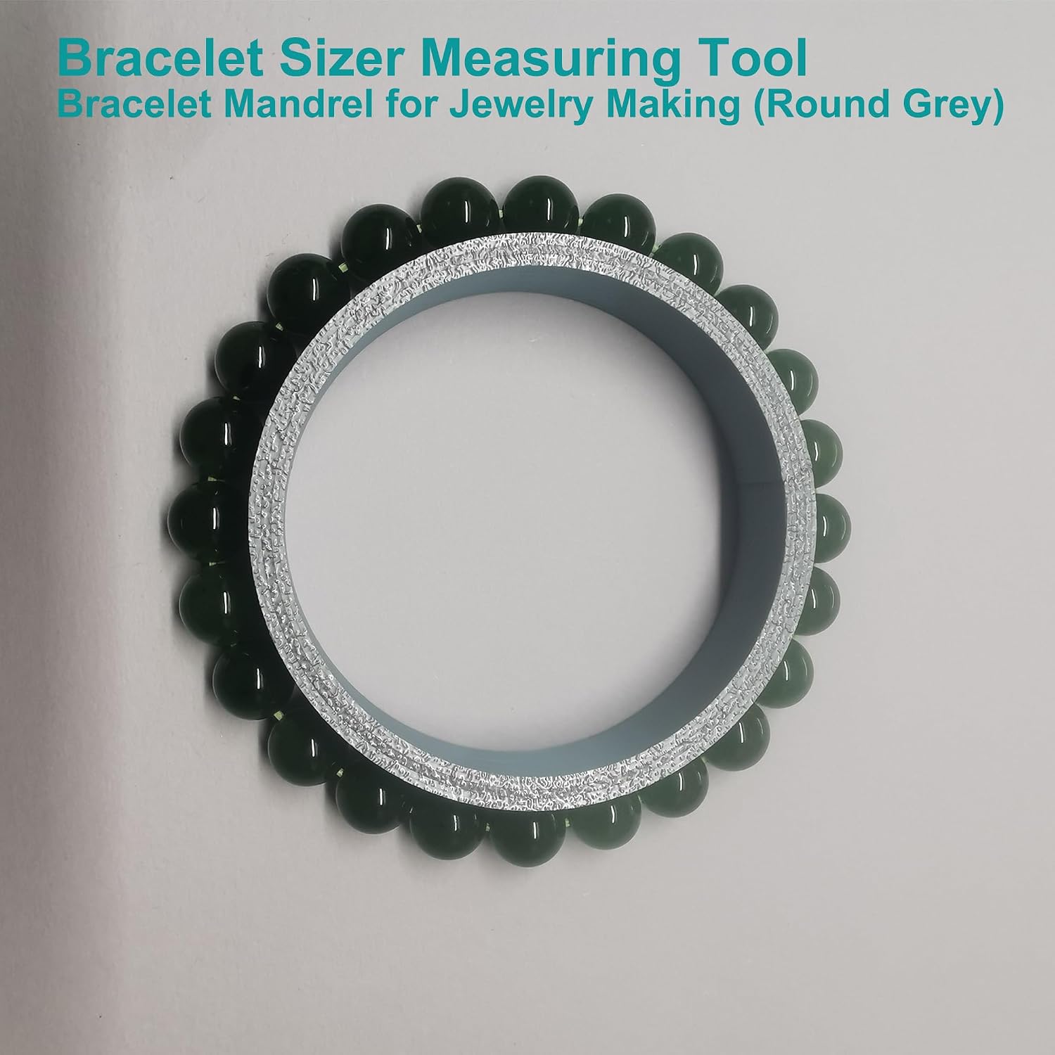 XWWXGG 5"-9.5" Bracelet Sizer,Bracelet Measuring Tool,Bracelet Mandrel for Jewelry Making (Round Grey)