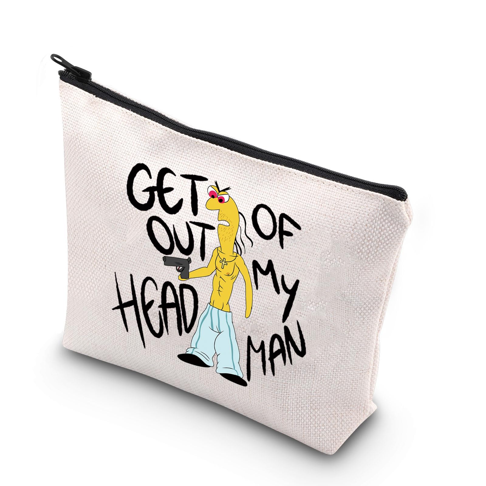 DJ Spit Makeup Bag DJ Spit Gifts Get Out of My Head Man Smiling Cartoon TV Show Gifts DJ Spit Merch (get Out mb UK)