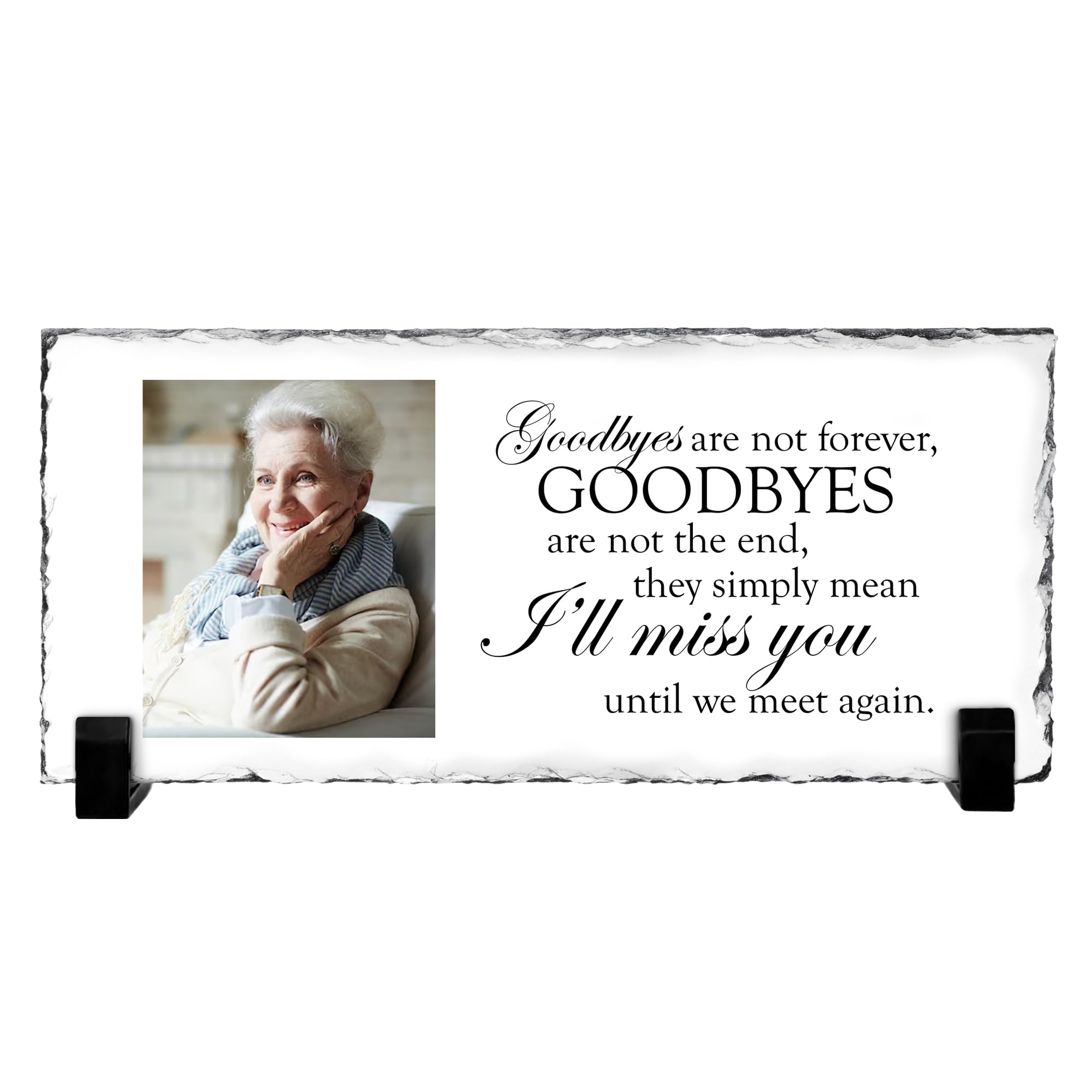 Print Maniacs Personalised Rock Slate Photo Plaque Still Loved Still Missed Funeral Gift Grave Marker Remembrance Memorial In Loving Memory Tribute (12cm x 22cm)