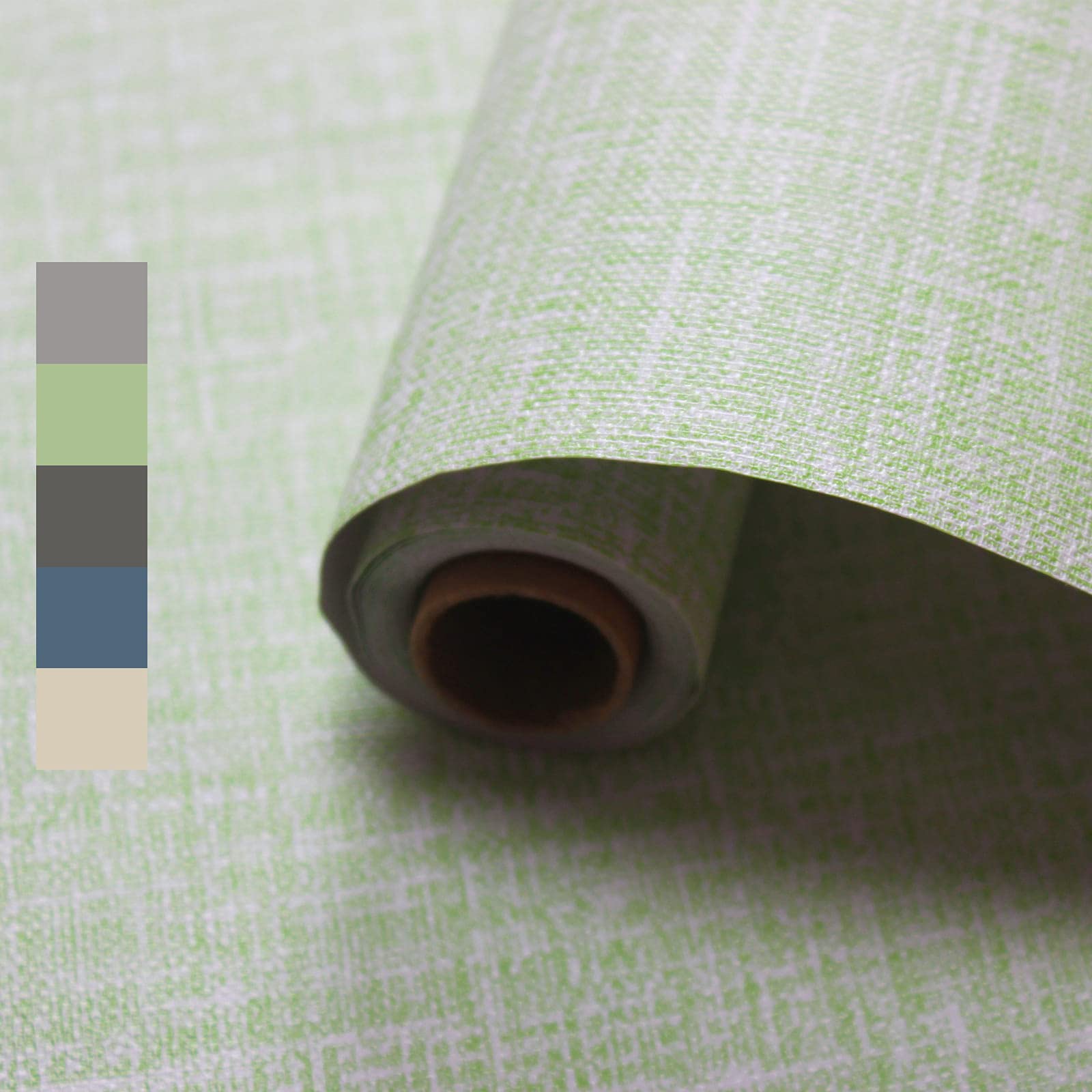 wadile grasscloth peel and stick wallpaper 15.7in x 196.8in, textured contact paper for cabinets, faux linen wall paper sticker pull and stick, fabric vinyl wallpaper self adhesive light green