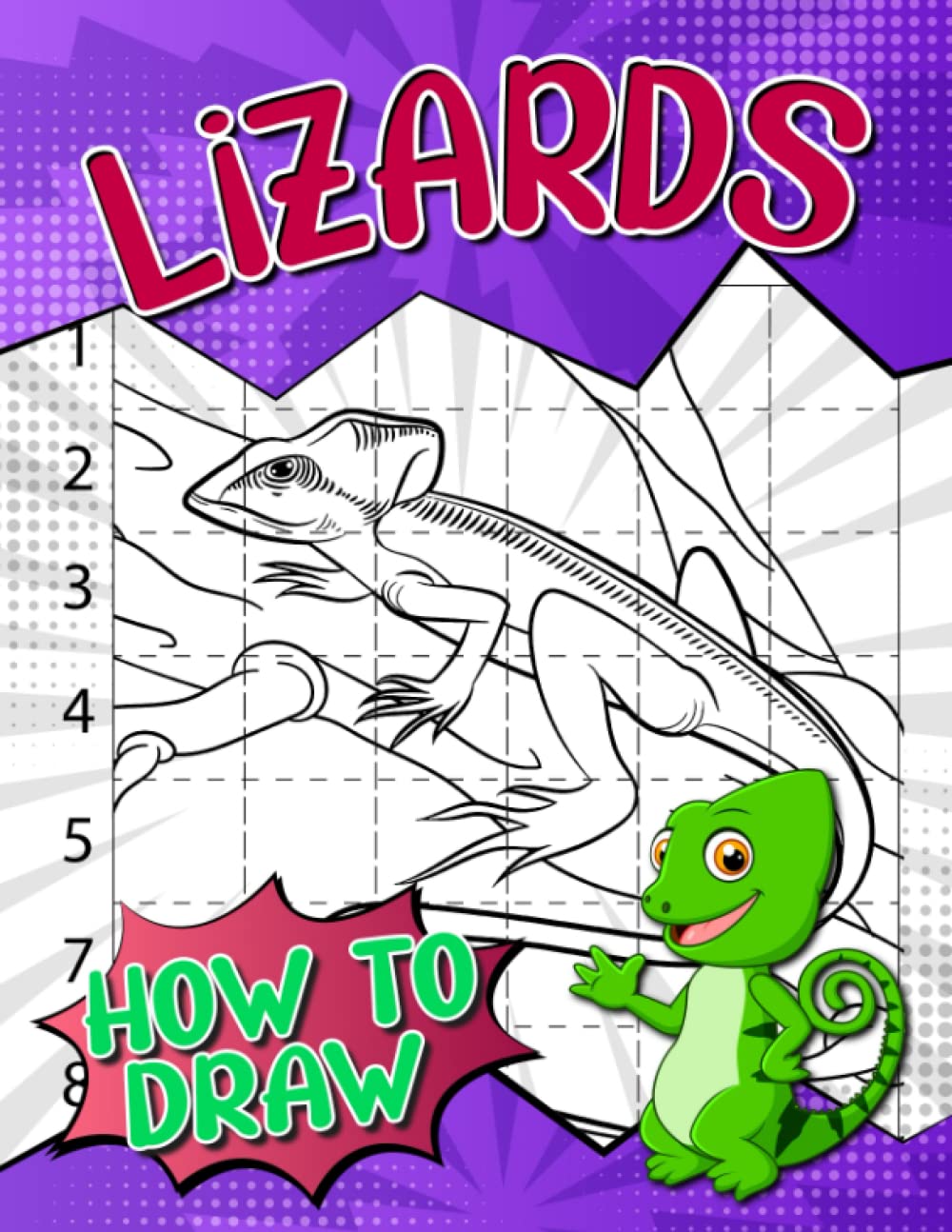How To Draw Lizards: Drawing Tutorial With 30 Step By Step And Easy Pictures Inside | Gag Gifts | White Elephant Gifts | Stress Relief Gifts | Christmas Gifts