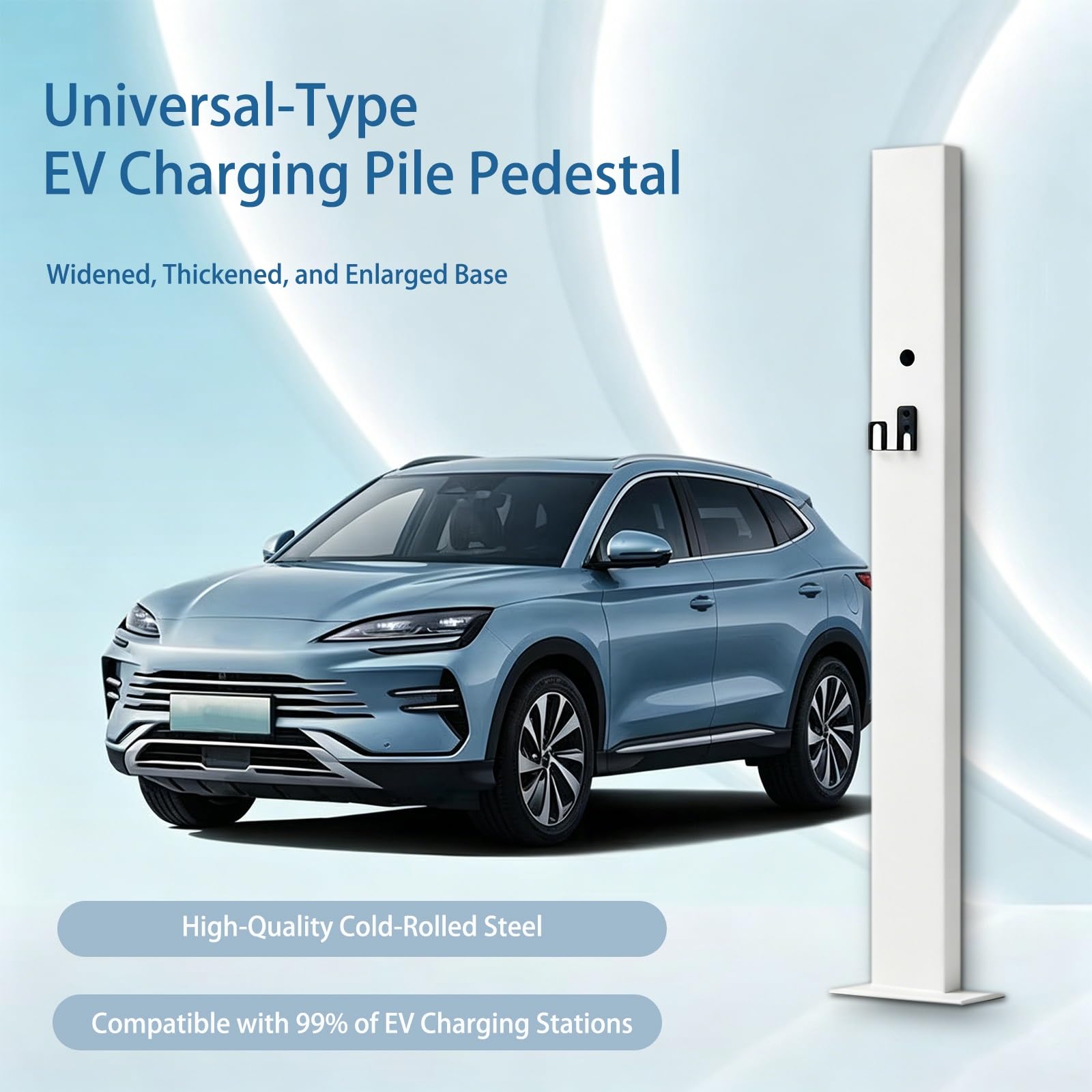 Pedestal para Estación de Carga，Pedestal de Carga para Vehículos Eléctricos para Exteriores，Robusto y Duradero, Compatible con Todo Tipo Clima, Diseñado Específicamente Vehículos Eléctricos