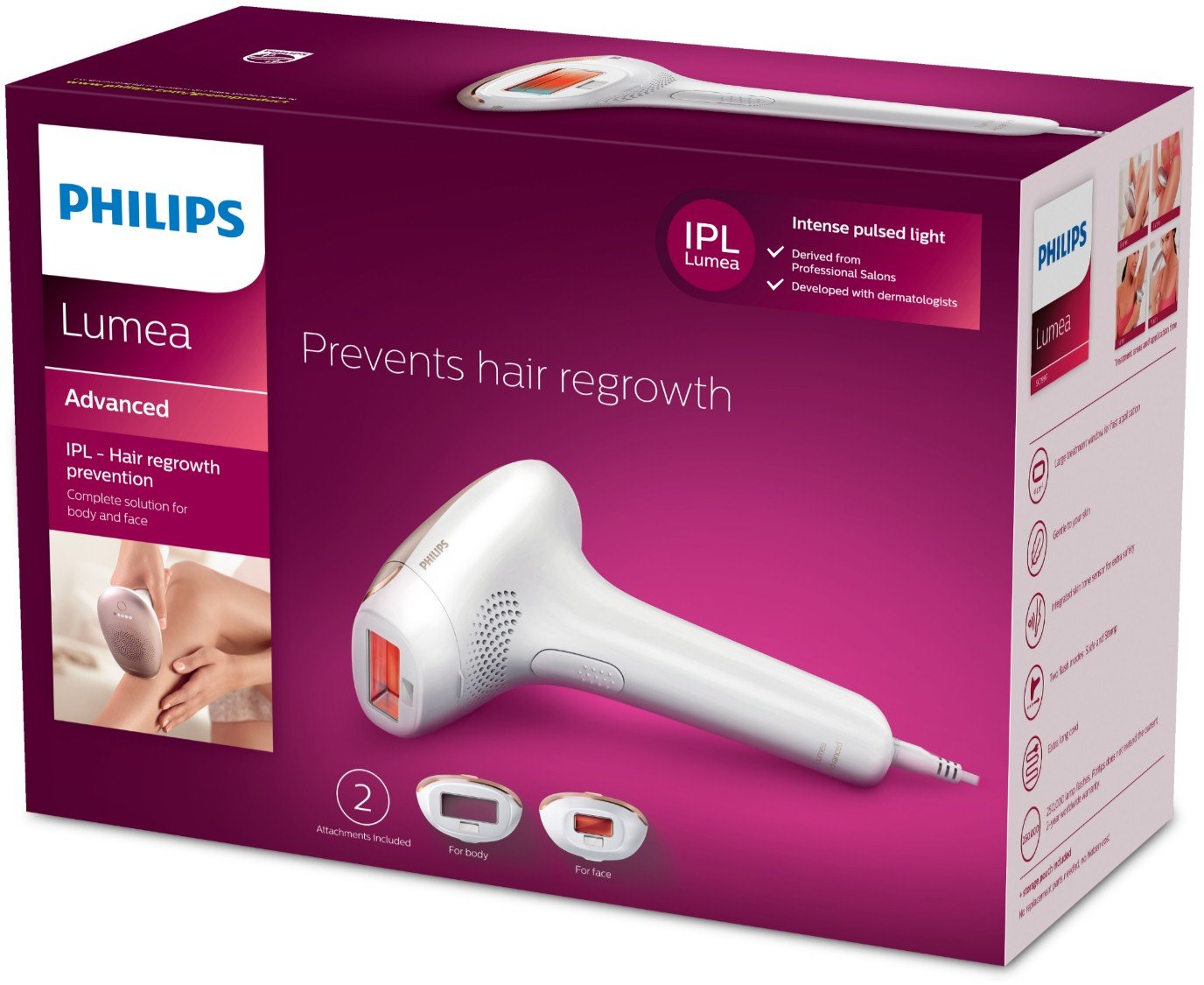 Philips SC1997/00 Lumea Advanced Sistema Epilazione a Luce Pulsata [Importato da Unione Europea]