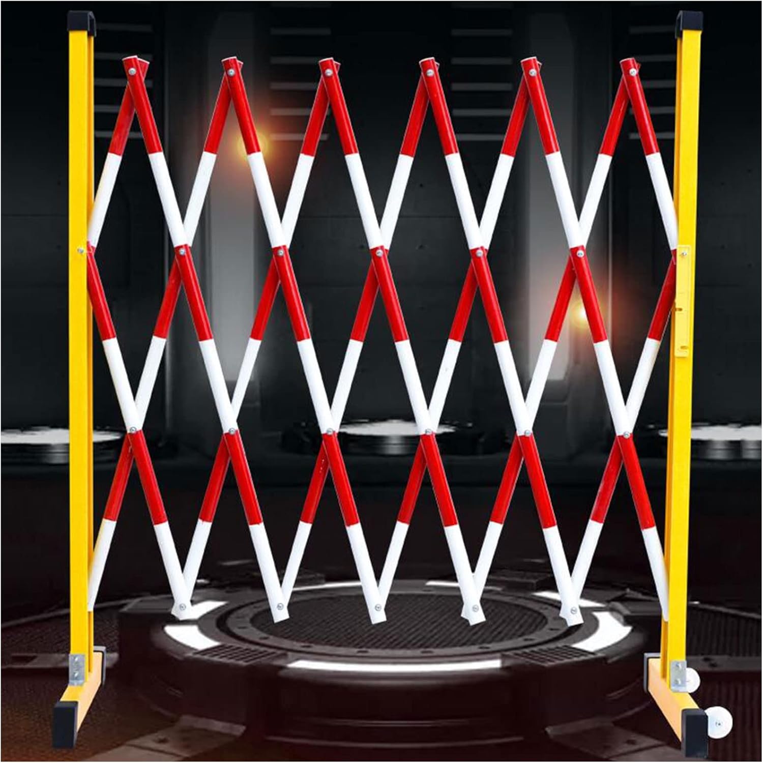 Telescopic Plastic Warning Fence Reinforced with Fiberglass Mobile Electric Safety Guardrail for Construction Sites Road Isolation Barrier Outdoor Safety Solution